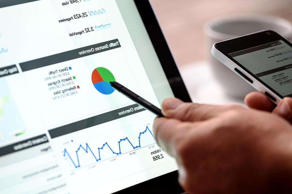Team of financial analysts working together in a modern office